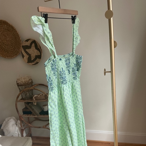 ROLLER RABBIT Yarrow Doe Linen Dress In Mint Size L - Picture 15 of 16